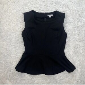 New York & Comapny Womens Black Keyhole Neck Sleeveless Blouse Tank Top Dress 6‎